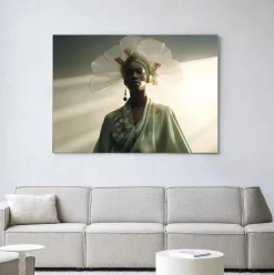 New Urban Cotton Wandkleed Editorial Crown in maat en frame naar keuze