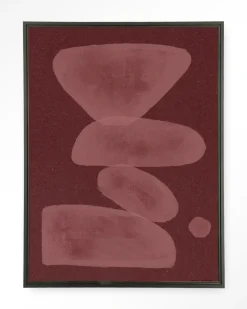 Sale Urban Cotton Wandkleed Elementa Burgundy 1 in maat en frame naar keuze