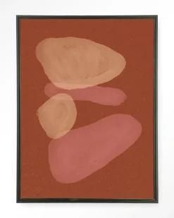 Hot Urban Cotton Wandkleed Elementa Rossa 1 in maat en frame naar keuze