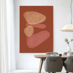 Hot Urban Cotton Wandkleed Elementa Rossa 1 in maat en frame naar keuze