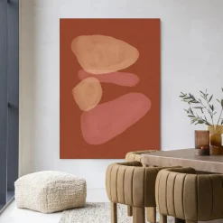 Hot Urban Cotton Wandkleed Elementa Rossa 1 in maat en frame naar keuze