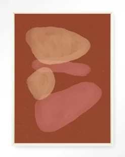 Hot Urban Cotton Wandkleed Elementa Rossa 1 in maat en frame naar keuze