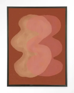 Hot Urban Cotton Wandkleed Elementa Rossa 2 in maat en frame naar keuze