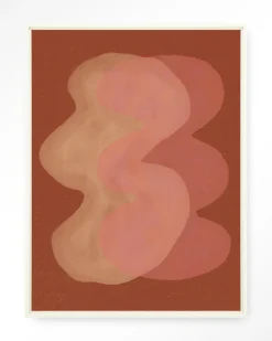 Hot Urban Cotton Wandkleed Elementa Rossa 2 in maat en frame naar keuze