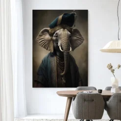 Sale Urban Cotton Wandkleed Elephant in maat en frame naar keuze