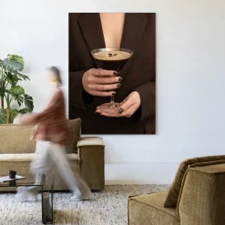 Best Urban Cotton Wandkleed Espresso Martini in maat en frame naar keuze