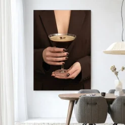Best Urban Cotton Wandkleed Espresso Martini in maat en frame naar keuze