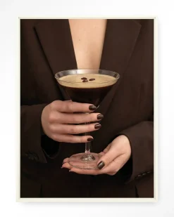 Best Urban Cotton Wandkleed Espresso Martini in maat en frame naar keuze