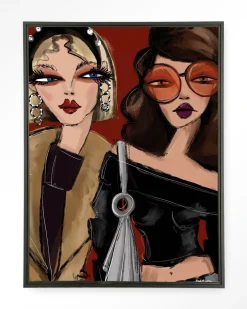 Hot Urban Cotton Wandkleed Fall Friends in maat en frame naar keuze