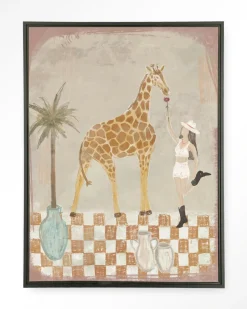 Sale Urban Cotton Wandkleed Feeding Rose in maat en frame naar keuze