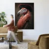 New Urban Cotton Wandkleed Flamingo in maat en frame naar keuze