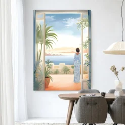 Outlet Urban Cotton Wandkleed Florine in maat en frame naar keuze