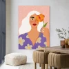 Sale Urban Cotton Wandkleed Flower Girly in maat en frame naar keuze