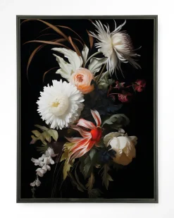 Urban Cotton Wandkleed Flower Selection in maat en frame naar keuze