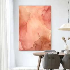 New Urban Cotton Wandkleed Flowing Pink in maat en frame naar keuze