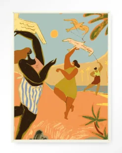 Online Urban Cotton Wandkleed Fly High in maat en frame naar keuze