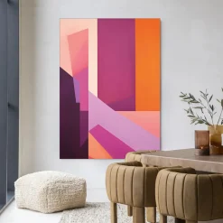 Best Urban Cotton Wandkleed Folded Lines in maat en frame naar keuze