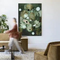 Discount Urban Cotton Wandkleed Forest Flower in maat en frame naar keuze