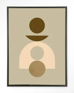 Sale Urban Cotton Wandkleed Forma 4 Beige in maat en frame naar keuze