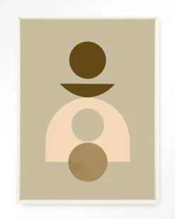 Sale Urban Cotton Wandkleed Forma 4 Beige in maat en frame naar keuze