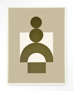 Sale Urban Cotton Wandkleed Forma 3 Beige in maat en frame naar keuze