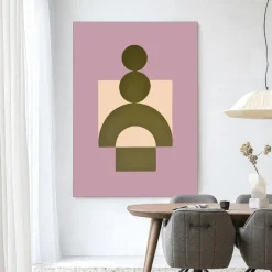 Discount Urban Cotton Wandkleed Forma 3 Lilac in maat en frame naar keuze