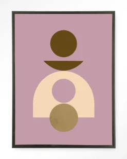 Hot Urban Cotton Wandkleed Forma 4 Lilac in maat en frame naar keuze