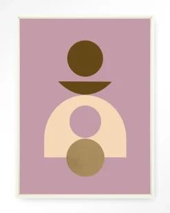 Hot Urban Cotton Wandkleed Forma 4 Lilac in maat en frame naar keuze