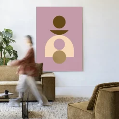 Hot Urban Cotton Wandkleed Forma 4 Lilac in maat en frame naar keuze