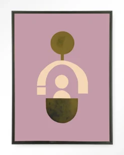 Outlet Urban Cotton Wandkleed Forma 2 Lilac in maat en frame naar keuze