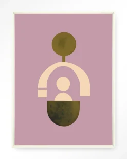 Outlet Urban Cotton Wandkleed Forma 2 Lilac in maat en frame naar keuze