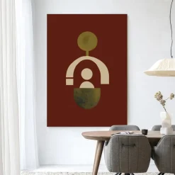 Clearance Urban Cotton Wandkleed Forma 2 Red in maat en frame naar keuze