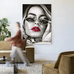 Sale Urban Cotton Wandkleed Fresh Red in maat en frame naar keuze