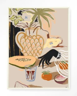 Discount Urban Cotton Wandkleed Fruitful Spread in maat en frame naar keuze