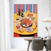 Clearance Urban Cotton Wandkleed Fruits De Mer in maat en frame naar keuze