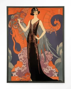 New Urban Cotton Wandkleed Gatsby Lady in maat en frame naar keuze