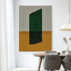 New Urban Cotton Wandkleed Geen Mosgroen in maat en frame naar keuze