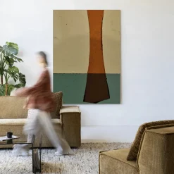 Best Urban Cotton Wandkleed Geen Mosterd in maat en frame naar keuze