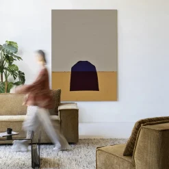 Sale Urban Cotton Wandkleed Geen Paars in maat en frame naar keuze