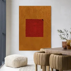 Urban Cotton Wandkleed Geen Rood in maat en frame naar keuze