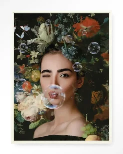 New Urban Cotton Wandkleed Gifts Of Nature in maat en frame naar keuze