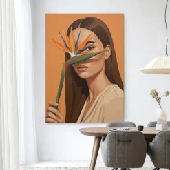 Best Urban Cotton Wandkleed Girl Of Paradise in maat en frame naar keuze