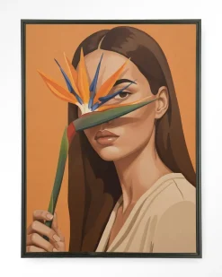 Best Urban Cotton Wandkleed Girl Of Paradise in maat en frame naar keuze