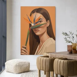 Best Urban Cotton Wandkleed Girl Of Paradise in maat en frame naar keuze