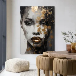 New Urban Cotton Wandkleed Golden Girl in maat en frame naar keuze