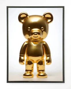 Urban Cotton Wandkleed Golden Teddybear in maat en frame naar keuze