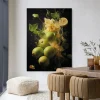 Online Urban Cotton Wandkleed Green Fruit Explosion in maat en frame naar keuze