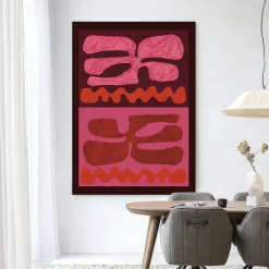 Best Urban Cotton Wandkleed Groovy Pink in maat en frame naar keuze