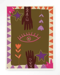 Outlet Urban Cotton Wandkleed Hands in maat en frame naar keuze