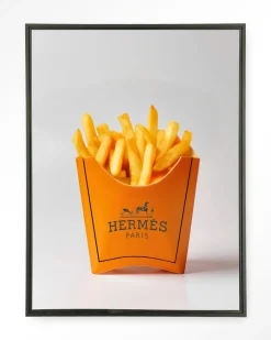 New Urban Cotton Wandkleed Hermes Fries in maat en frame naar keuze